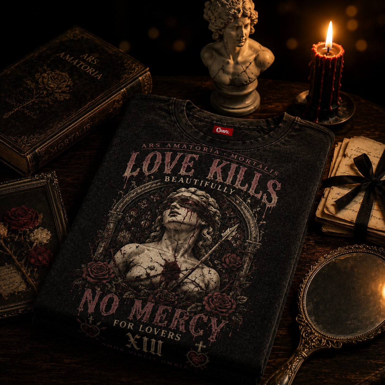 Love Kills Beautifully — No Mercy For Lovers T-Shirt