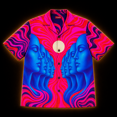 The Sleeping Choir: Daylight — Psychedelic Faces Hawaiian Shirt