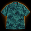 Teal Paradise XIII — Classic Palm Hawaiian Shirt