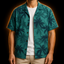 Teal Paradise XIII — Classic Palm Hawaiian Shirt