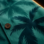 Teal Paradise XIII — Classic Palm Hawaiian Shirt