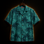 Teal Paradise XIII — Classic Palm Hawaiian Shirt