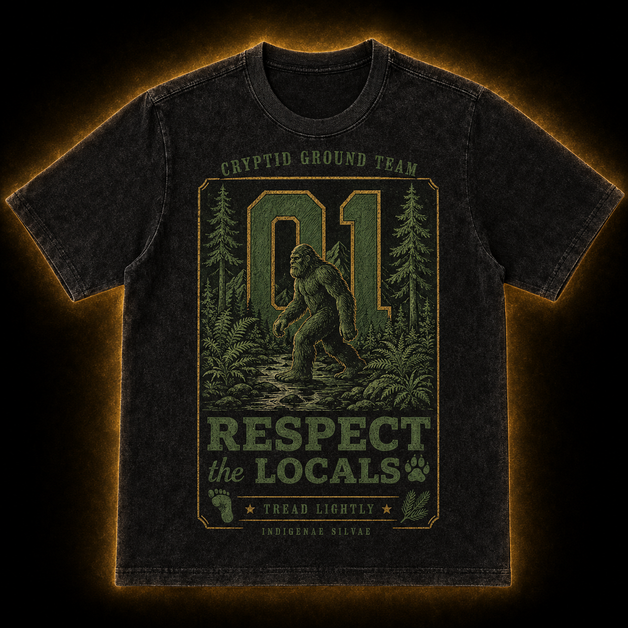 Respect The Locals — Bigfoot Country Washed T-Shirt