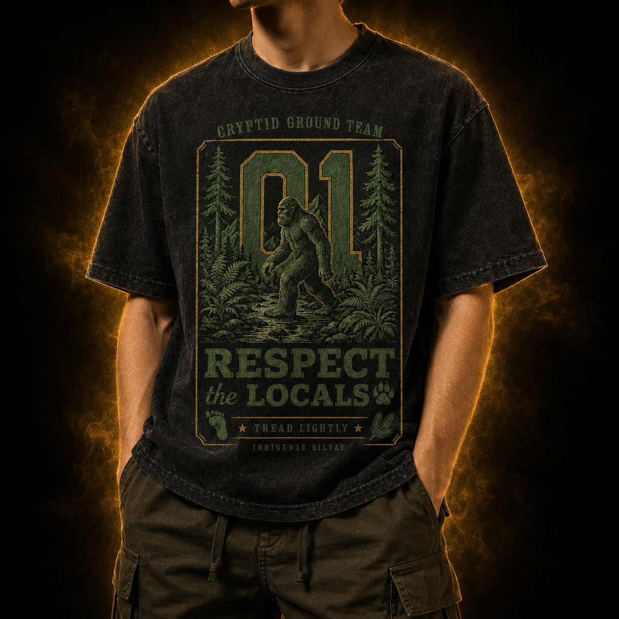 Respect The Locals — Bigfoot Country T-Shirt