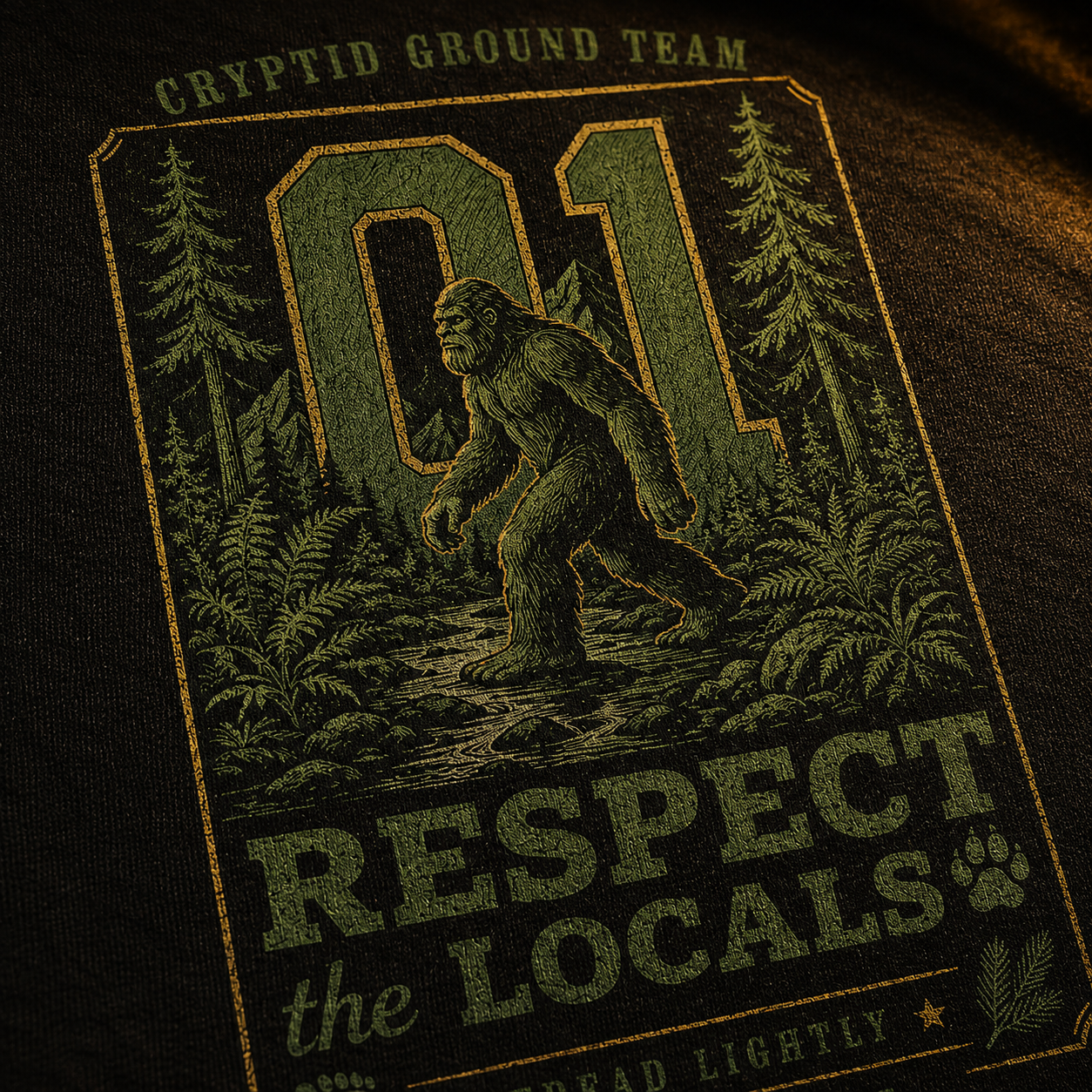 Respect The Locals — Bigfoot Country T-Shirt