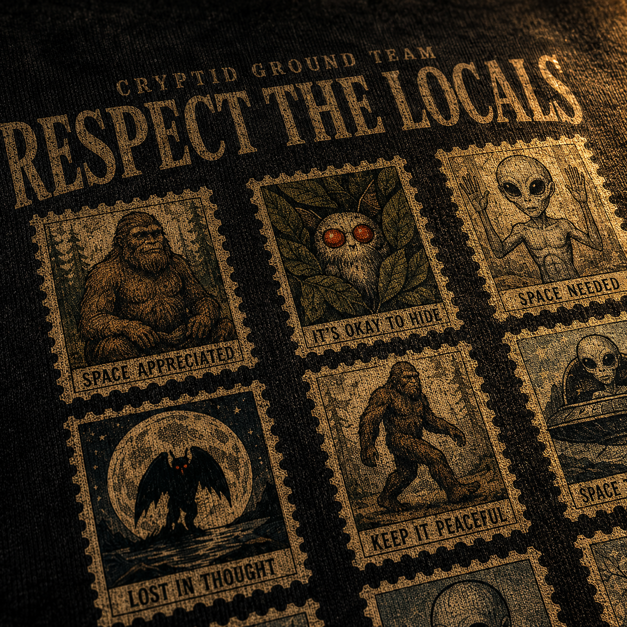Respect The Locals — Cryptid Introverts United Washed T-Shirt