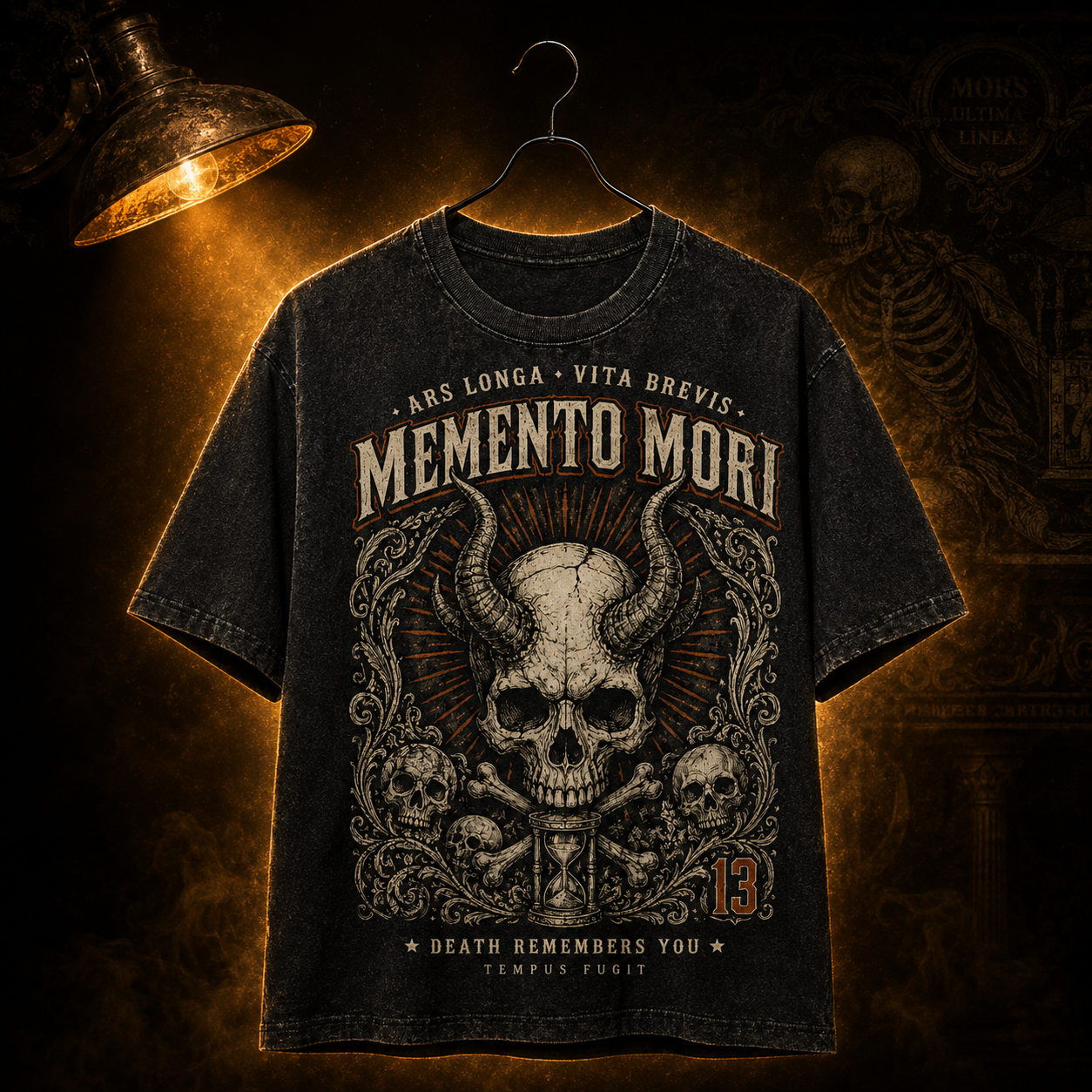 Memento Mori — Ars Longa Vita Brevis Washed T-Shirt