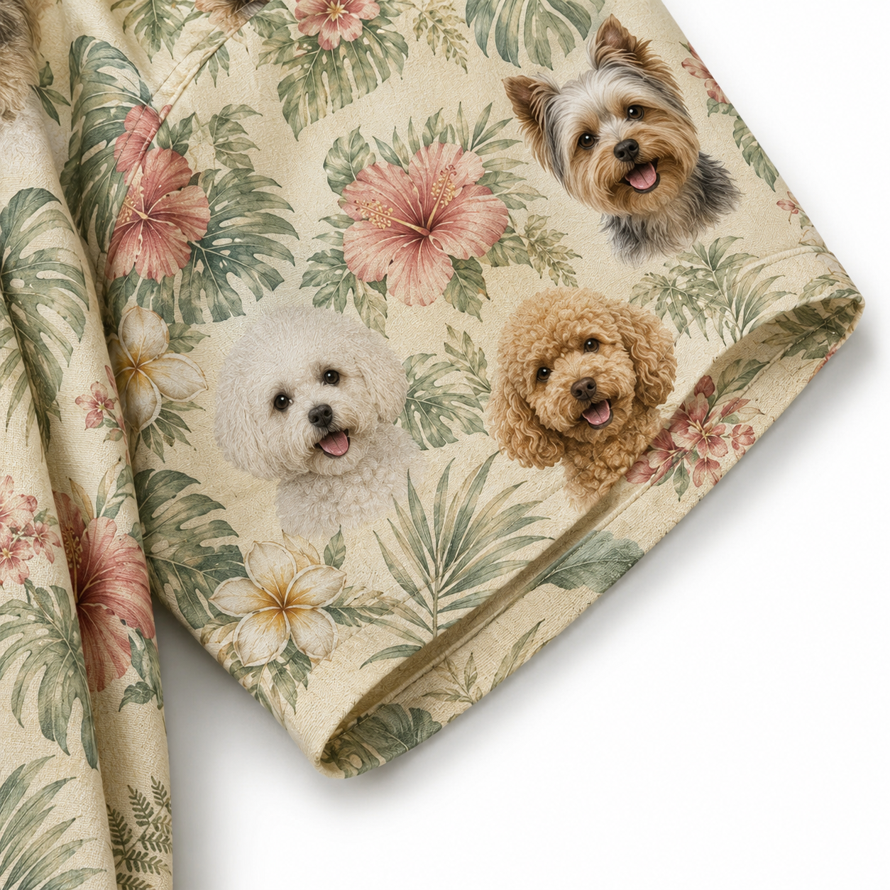 Custom Dog Face Hawaiian Shirt — Personalized Vintage Tropical  Pet Photo Aloha Shirt