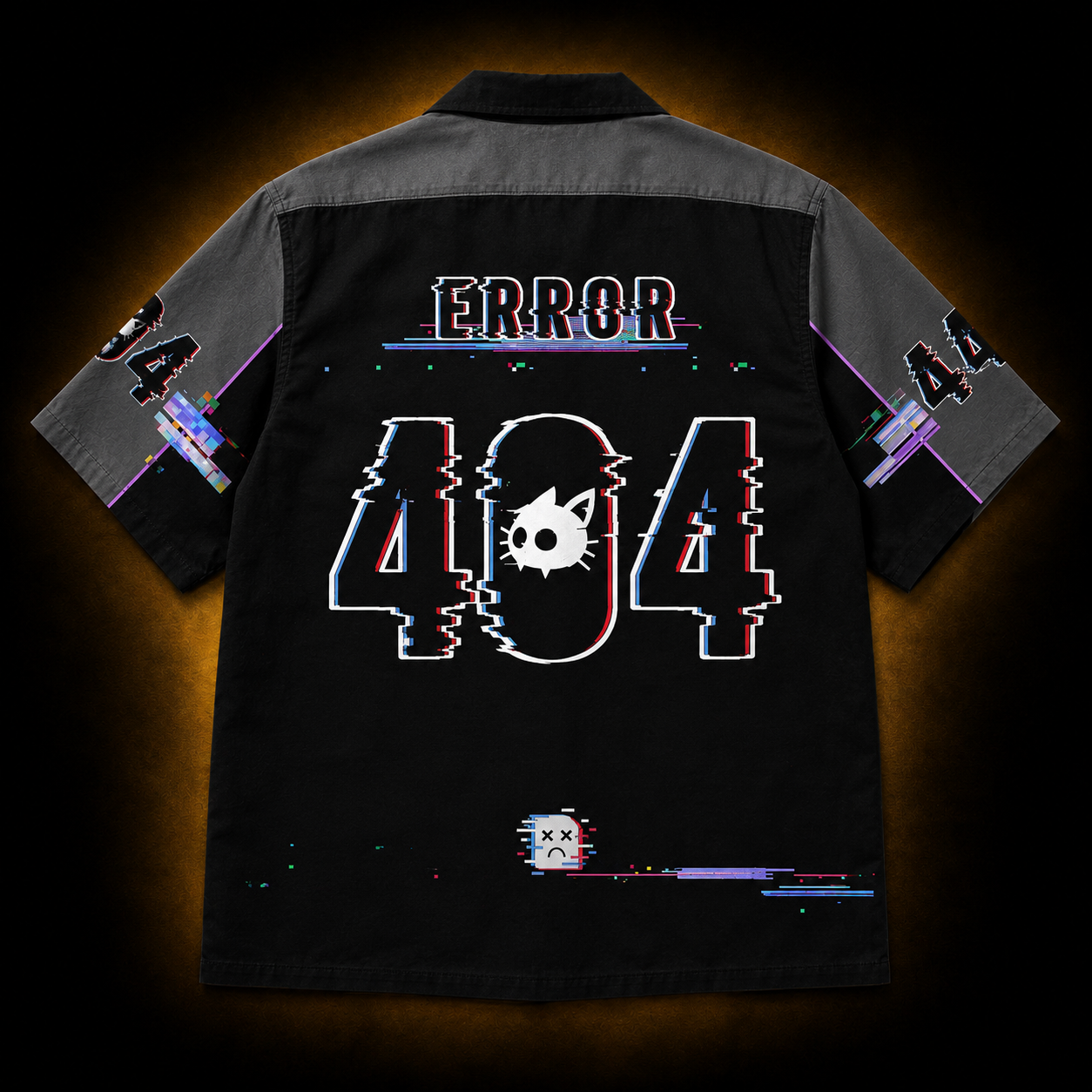 Error 404 — Glitch Cat Hawaiian Shirt | Animal Collection