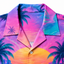 Custom Dog & Text Miami Beach Hawaiian Shirt — Personalized 80s Synthwave Flamingo Aloha