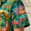 Custom Dog Text Tropical Paradise Hawaiian Shirt — Personalized Hibiscus Hammock Sunset Aloha