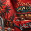 Custom Dog & Text Route 66 Hawaiian Shirt — Personalized Classic Car Vintage Diner Aloha