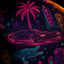 Neon Coast XIII — Midnight Boulevard Synthwave Hawaiian Shirt