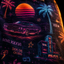 Midnight Boulevard — Neon Dreams Synthwave Hawaiian Shirt