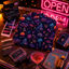 Midnight Boulevard — Neon Dreams Synthwave Hawaiian Shirt