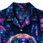 Custom Dog & Text Cyberpunk Hawaiian Shirt — Personalized Neon Tokyo Tropical Aloha