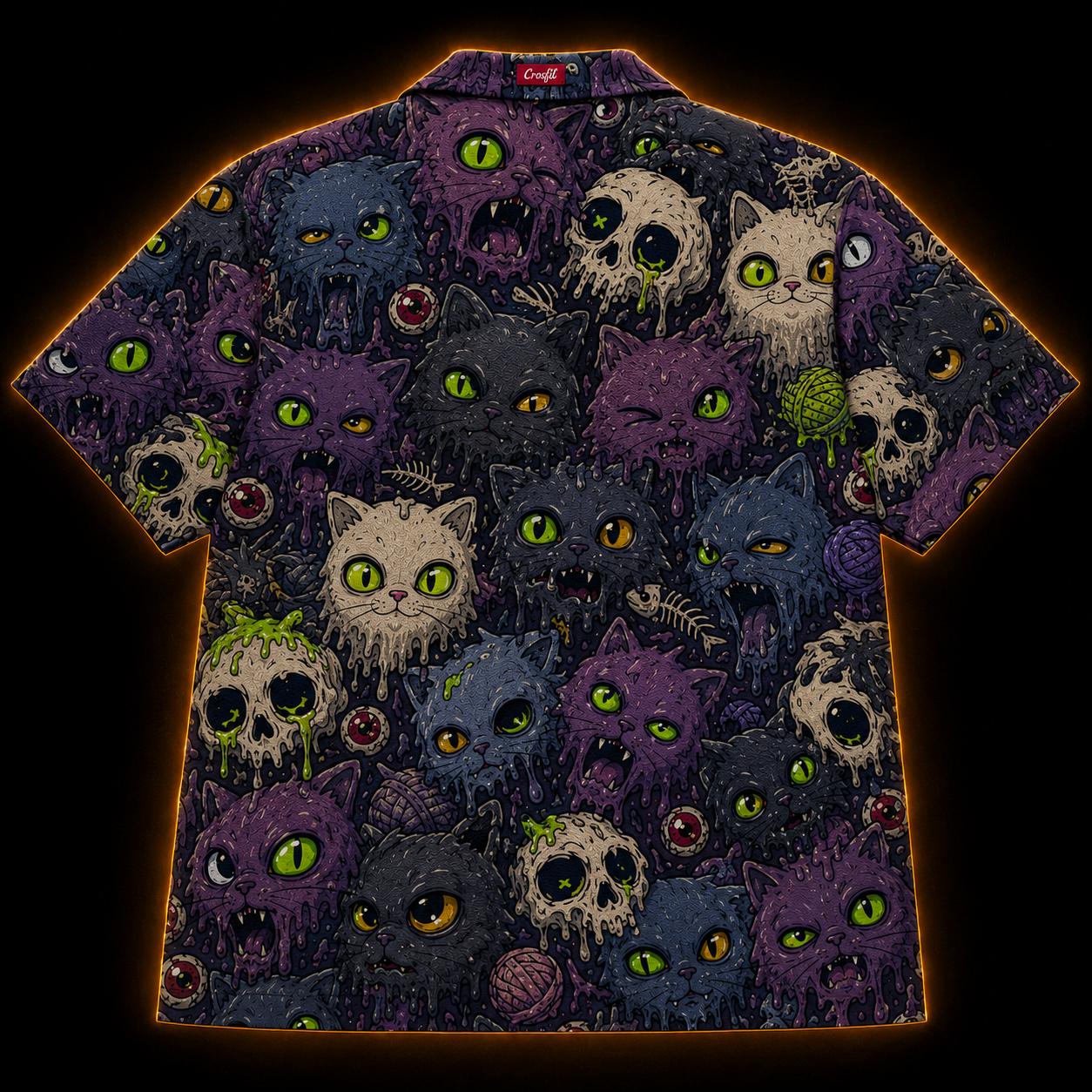 Meltdown Cats — Toxic Cartoon Cat Hawaiian Shirt
