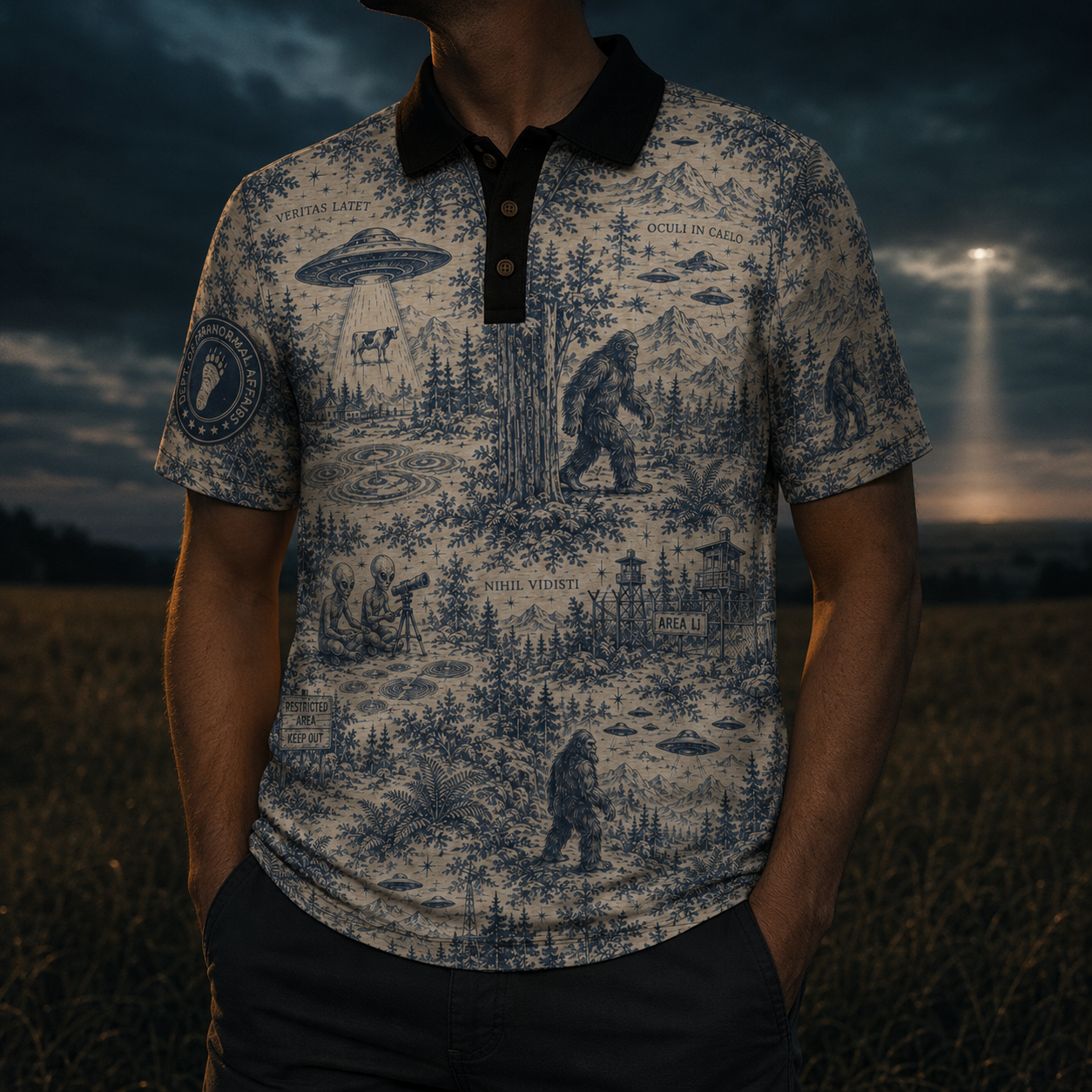 Veritas Latet — Paranormal Toile Polo Shirt