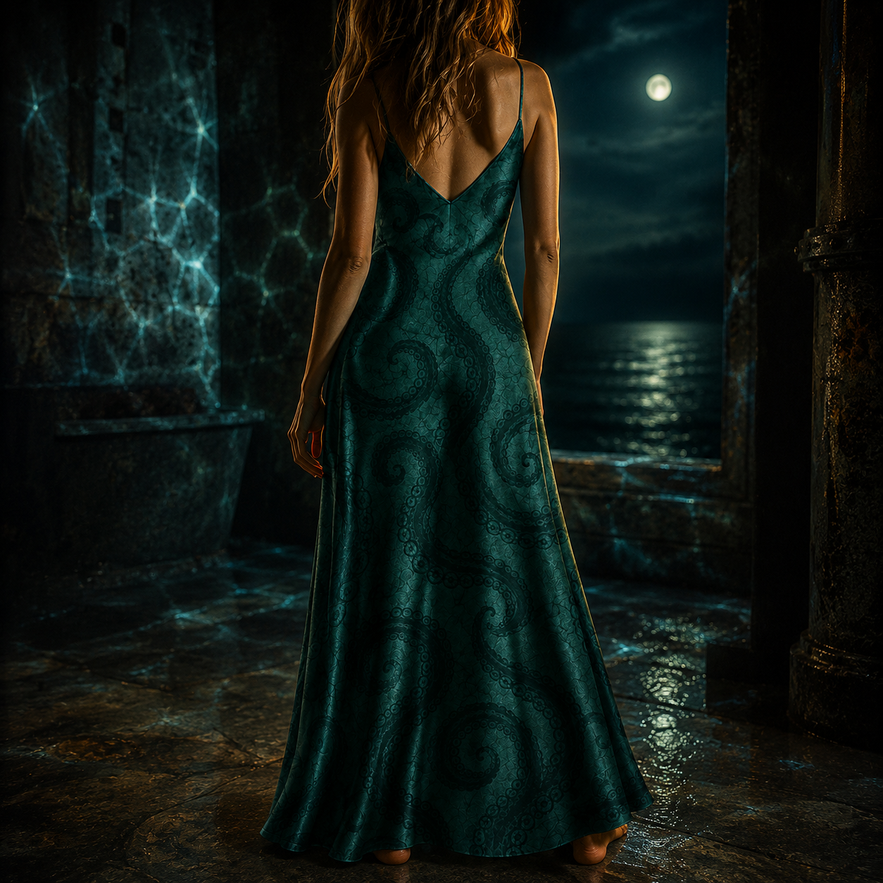 The Deep — Tentacle Slip Dress