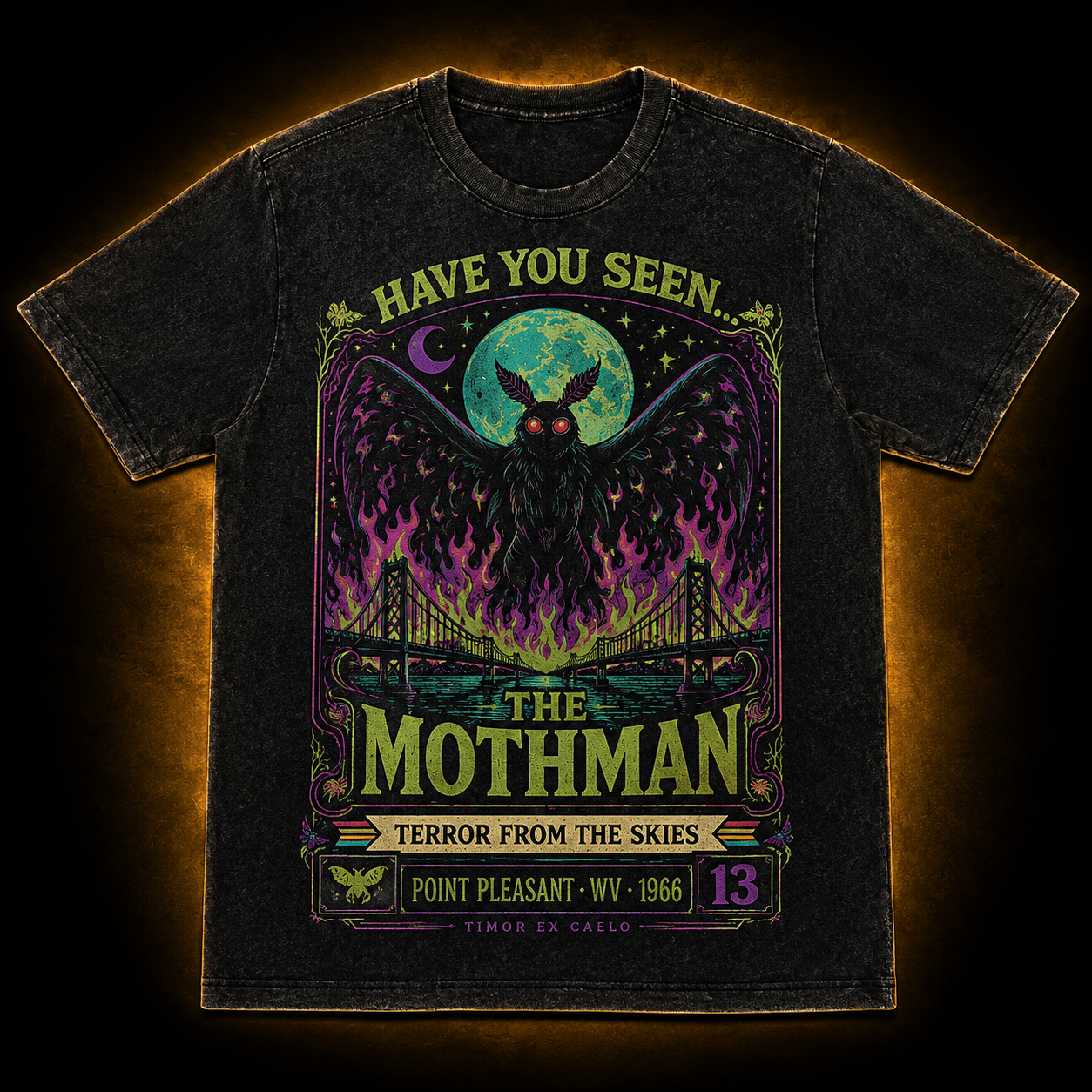 Mothman — Have You Seen Terror From The Skies Washed T-Shirt