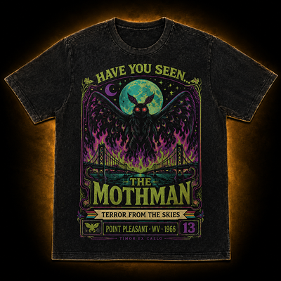 Mothman — Have You Seen Terror From The Skies Washed T-Shirt
