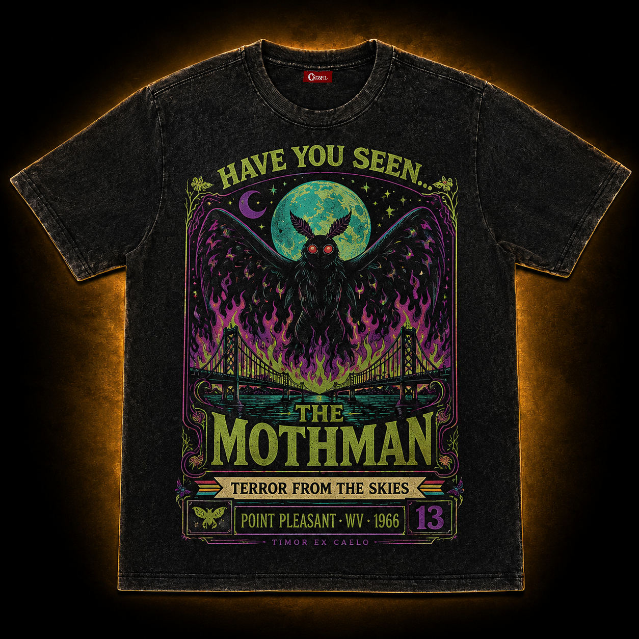 Mothman — Have You Seen Terror From The Skies Washed T-Shirt
