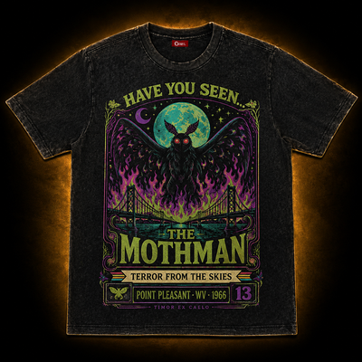 Mothman — Have You Seen Terror From The Skies Washed T-Shirt