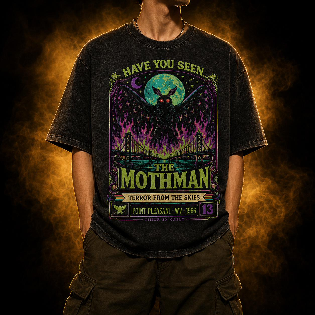 Mothman — Have You Seen Terror From The Skies Washed T-Shirt