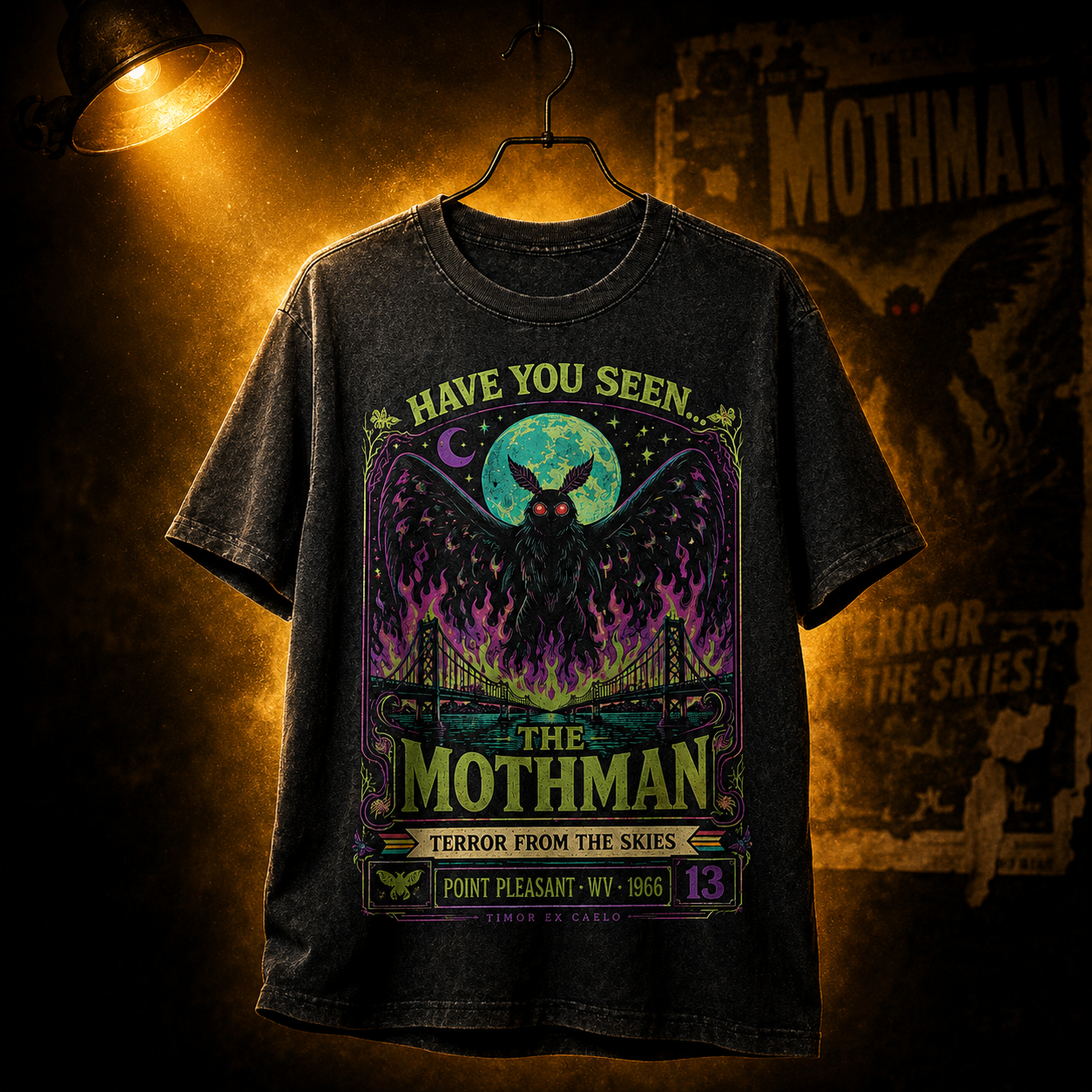 Mothman — Have You Seen Terror From The Skies Washed T-Shirt