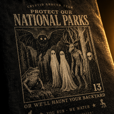 Protect Our National Parks — Cryptid Ground Team Washed T-Shirt
