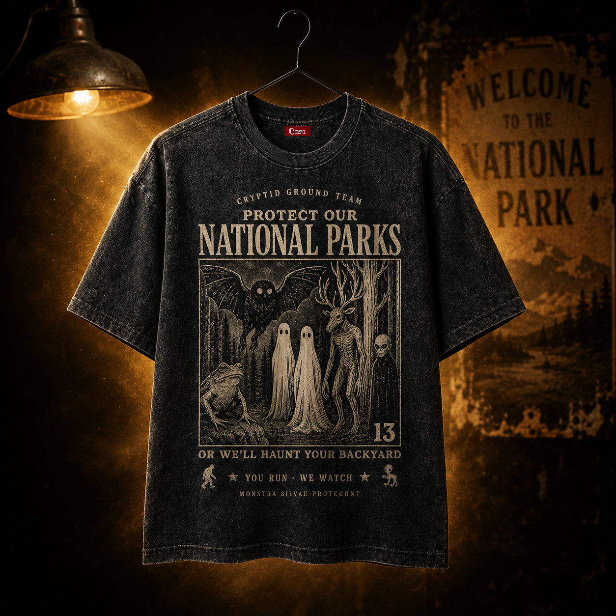 Protect Our National Parks — Cryptid Ground Team Washed T-Shirt