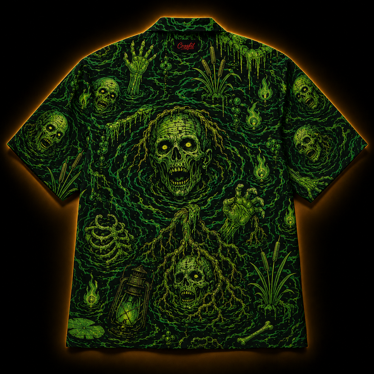 Bog Risen — Swamp Zombie Hawaiian Shirt