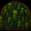 Crosfil Cthulhu Necropolis Jacket — Green Horror All-Over Print