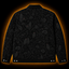 Crosfil Mothman Damask Jacket — Black Gothic Botanical All-Over Print