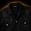 Crosfil Mothman Damask Jacket — Black Gothic Botanical All-Over Print