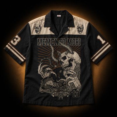 Memento Mori 13 — Gothic Skull Hawaiian Shirt | Horror Collection