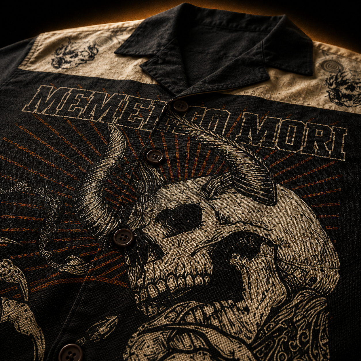 Memento Mori 13 — Gothic Skull Hawaiian Shirt | Horror Collection