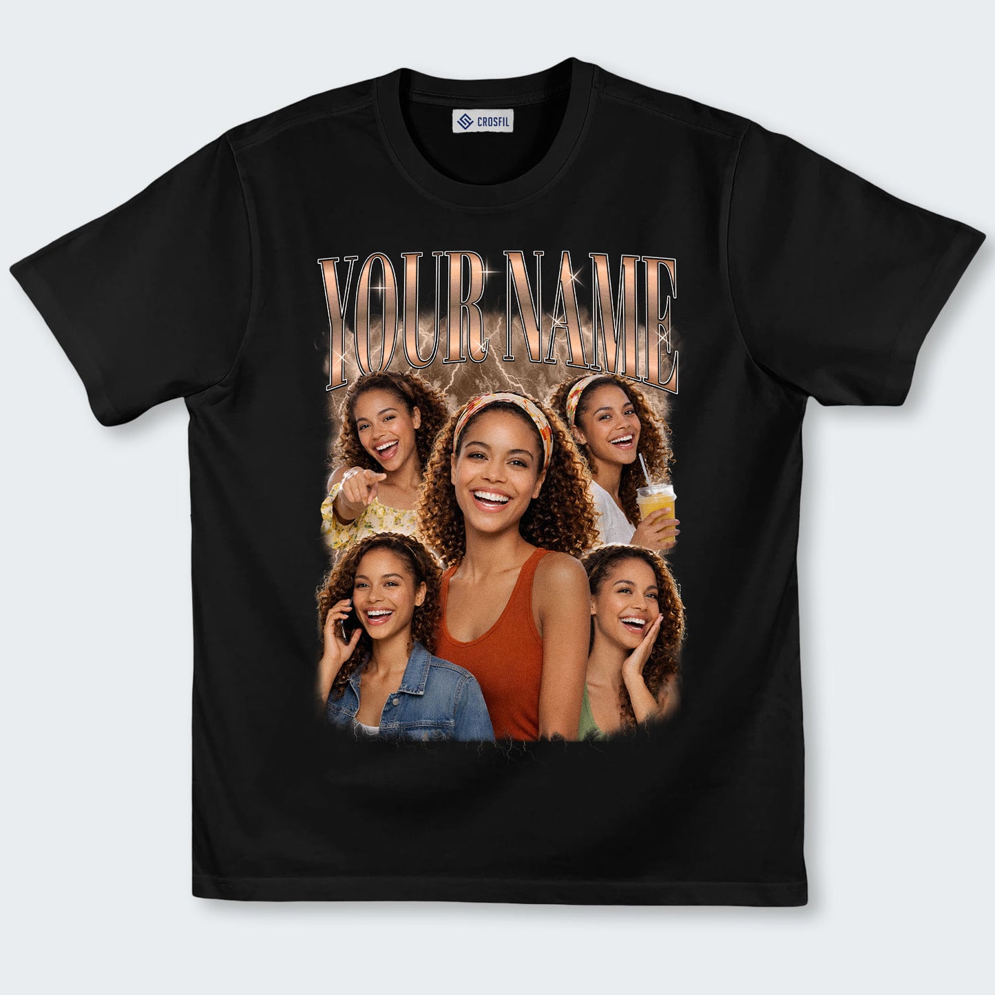 Custom Face Photo T-Shirt – Personalized Face Tee - 100226