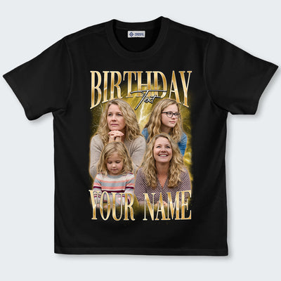 Custom Birthday Photo T-Shirt – Personalized Face Tee - 060226