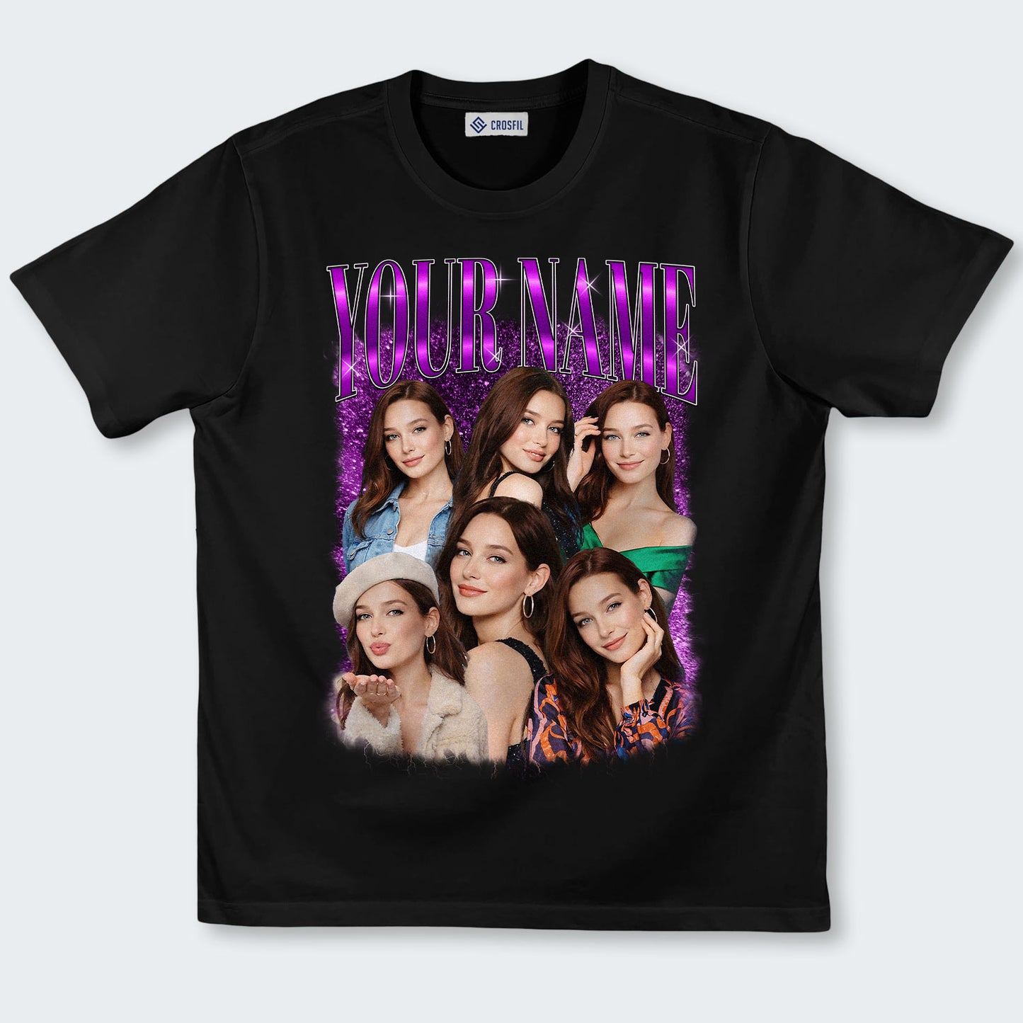 Custom Face Photo T-Shirt – Personalized Face Tee - 100226