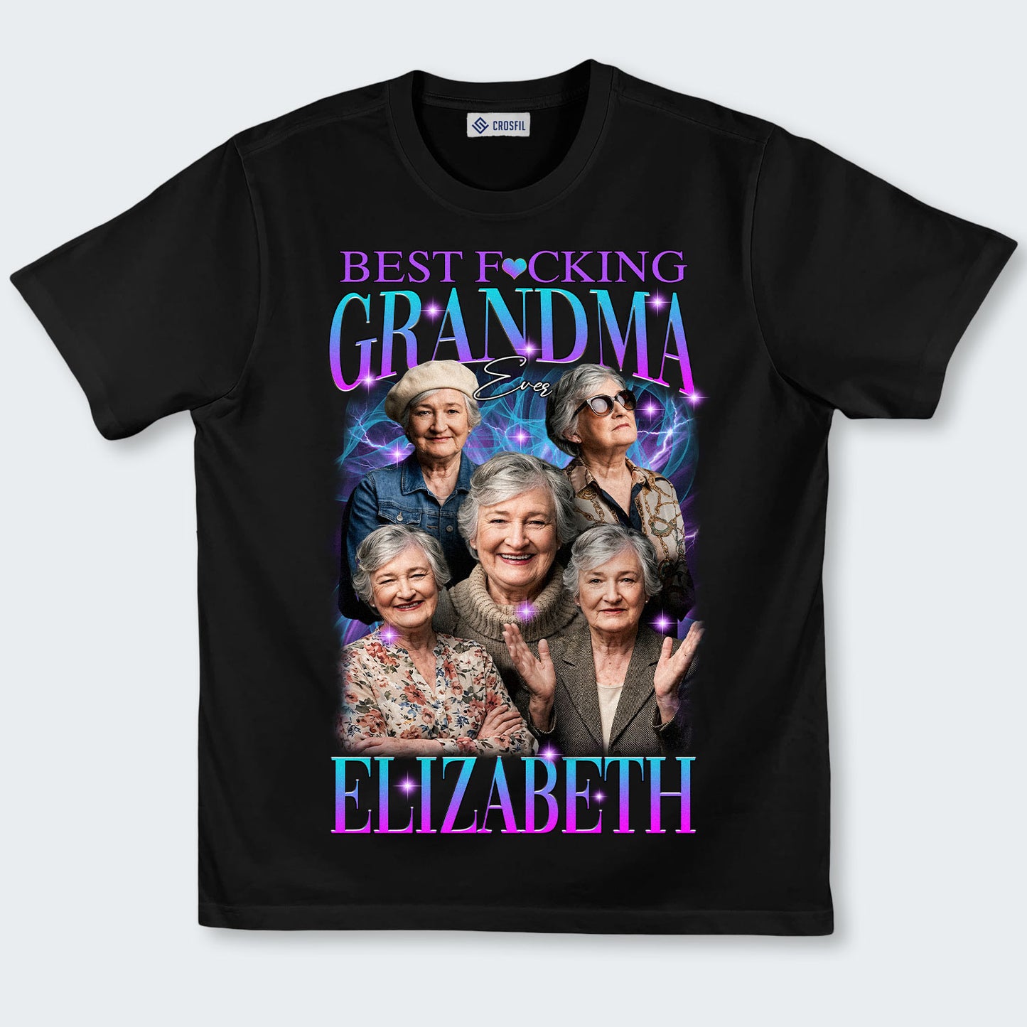 Best F❤️cking Grandma Custom Face Tee