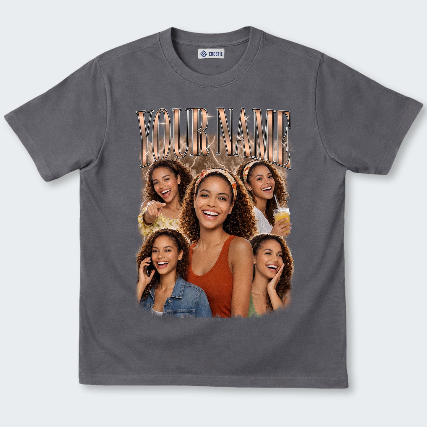 Custom Face Photo T-Shirt – Personalized Face Tee - 100226