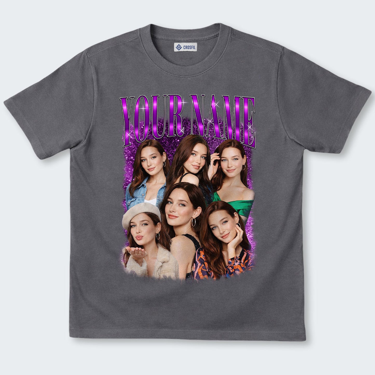 Custom Face Photo T-Shirt – Personalized Face Tee - 100226