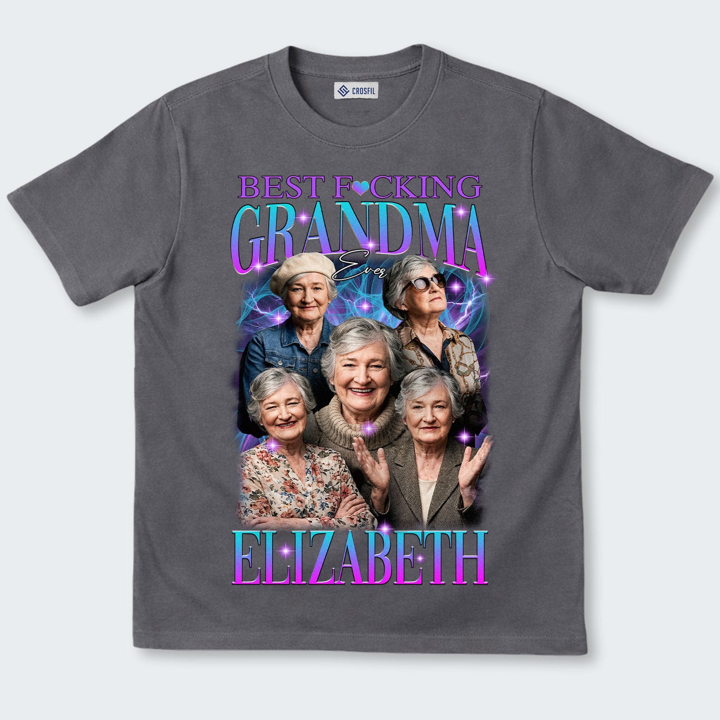 Best F❤️cking Grandma Custom Face Tee