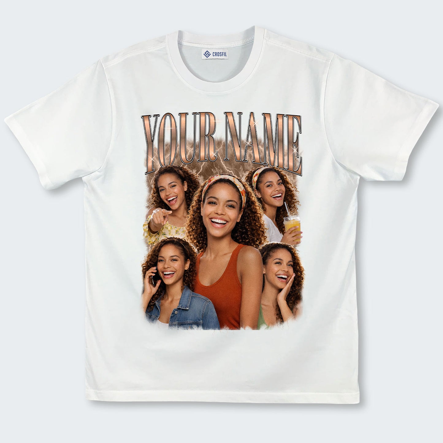 Custom Face Photo T-Shirt – Personalized Face Tee - 100226
