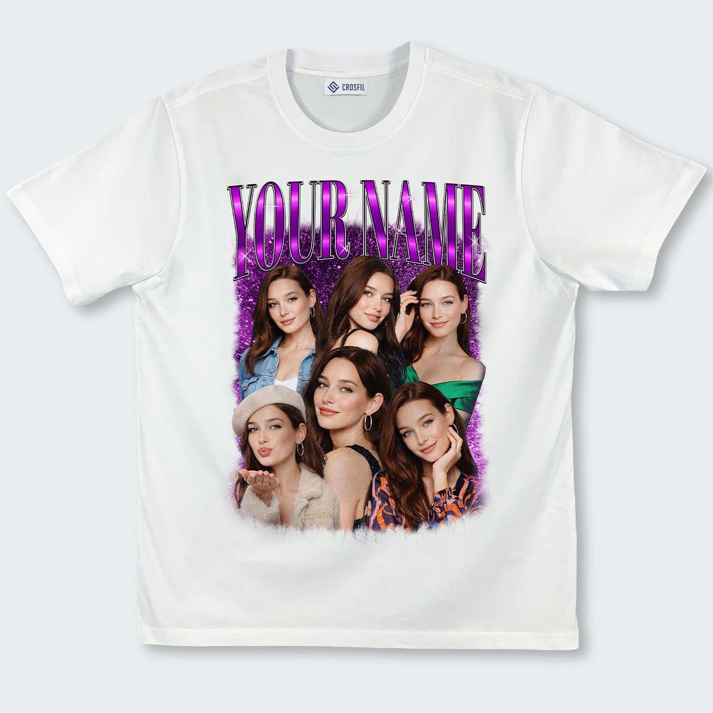 Custom Face Photo T-Shirt – Personalized Face Tee - 100226