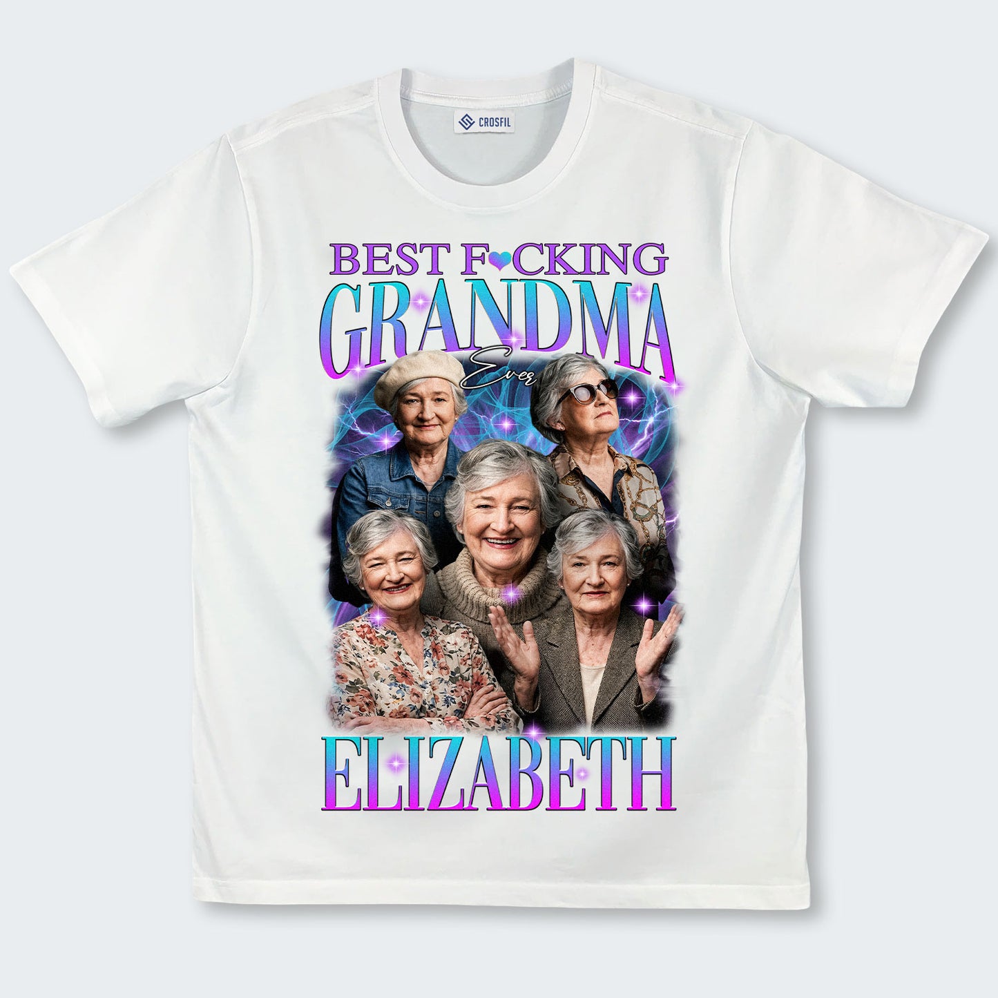 Best F❤️cking Grandma Custom Face Tee