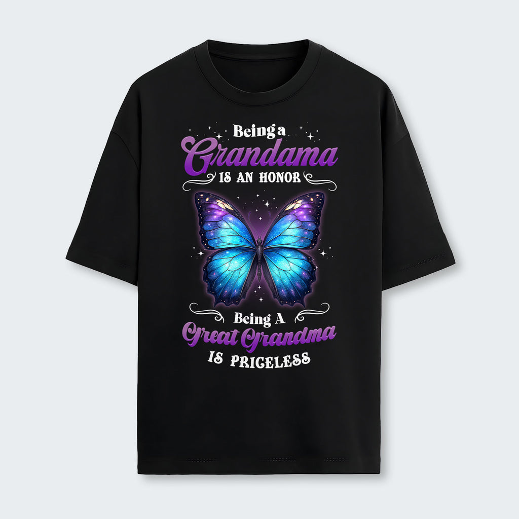 Being A Grandma Is An Honor Being A Great Grandma Is Priceless T-Shirt 090126