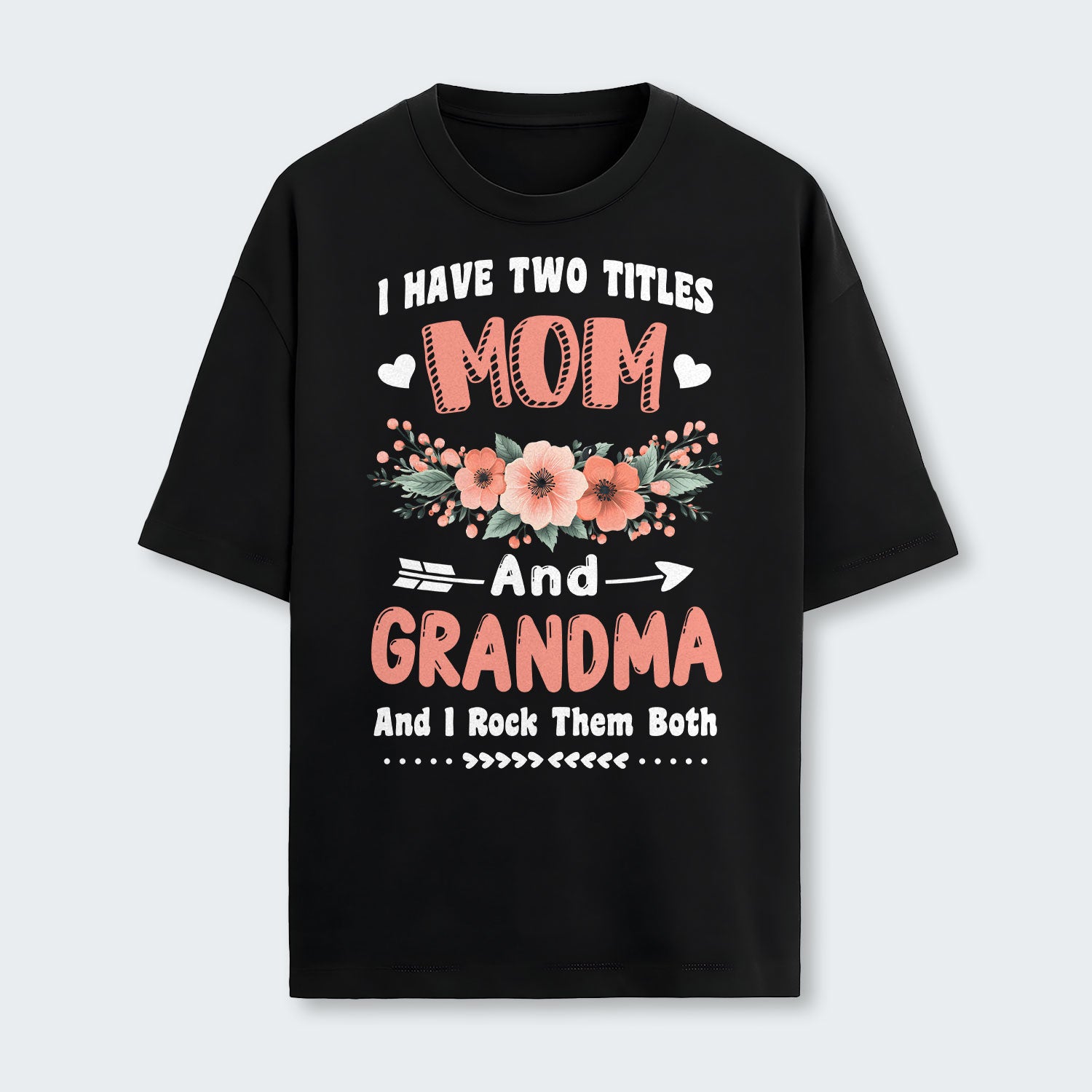 I Have Two Titles Mom And Grandma And I Rock Them Both T-Shirt 110126