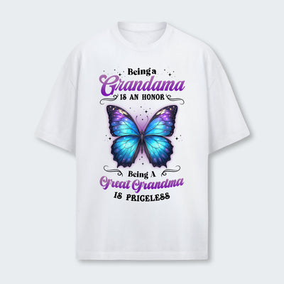 Being A Grandma Is An Honor Being A Great Grandma Is Priceless T-Shirt 090126